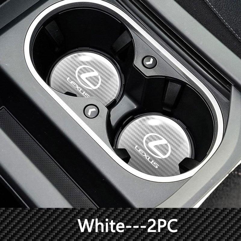 Interior Stickers 2Pcs Car Water Coaster Cup Mat Bottle Holder Anti-slip For Lexus RX330 350 400h IS250 300h Ct200h ES300h ES350DW6