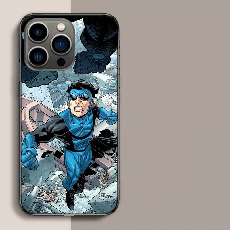Cartoon Invincible Phone Case For Iphone 17 Air 15 Pro 14 Plus 16 Pro Max 17E 16E 12 13 Mini 11 Cover Cute Fundas