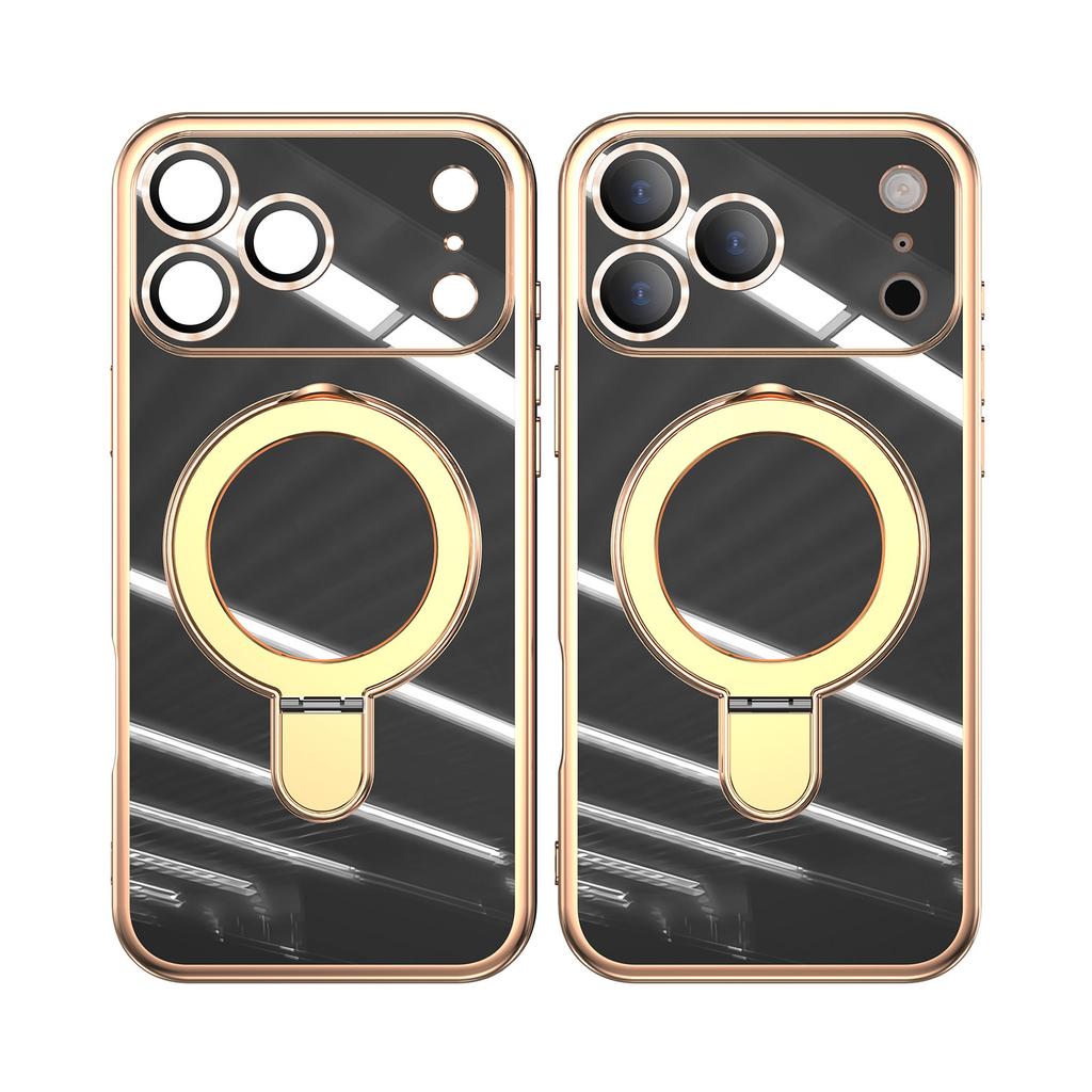 Applicable to Apple 11ProMax mobile phone case 11 solid color fulcrum magnetic suction bracket 11 electroplating 11 anti-drop protective case moisture