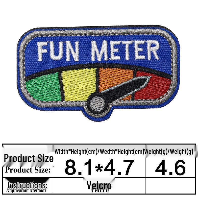 DIY Embroidered Badge Hook & Loop Patch Sticker with Brushed Surface