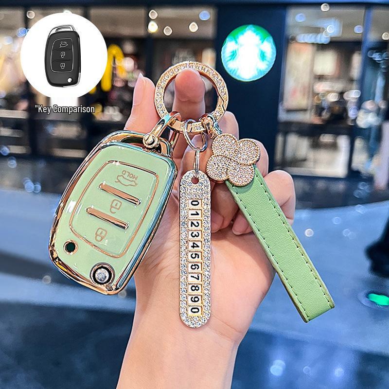 Beijing Hyundai Elantra, New Verna, Celesta Folding Key Cover for Women