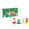 4 Peças/Conjunto Borrachas Fofas de Desenho Animado Papai Noel Rena Kawaii Estética Papelaria Conjunto de Borrachas para Crianças Recompensa para Estudantes Presentes de Natal