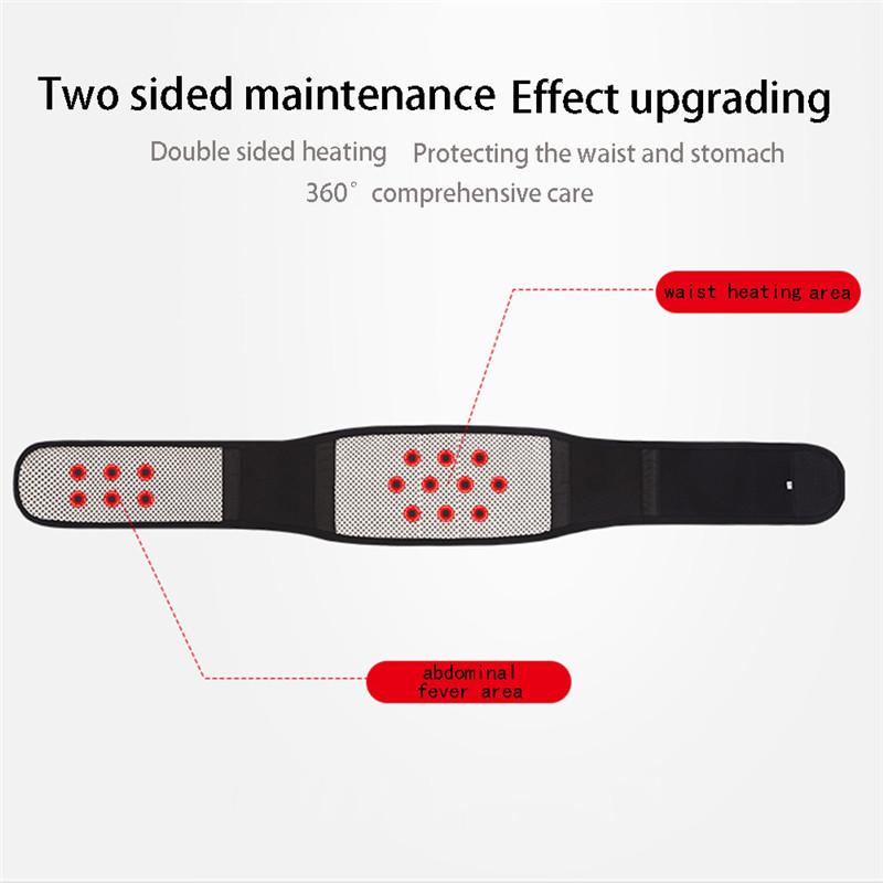 Selbsterwärmendes magnetisches Turmalin-Gürtel 4 Platten Rücken-Taillen-Stütz-Bandage Massager Schmerzlinderung Therapie