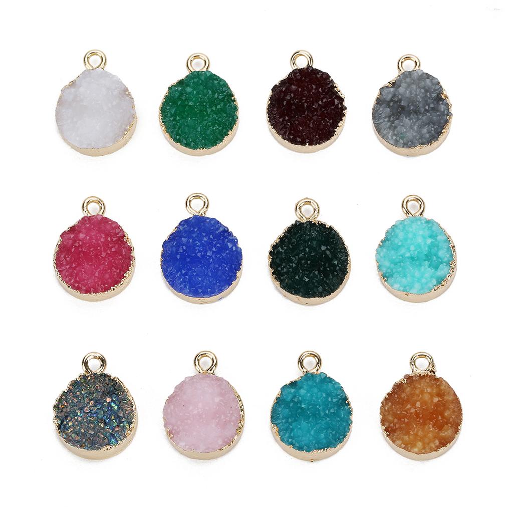 5Pcs/lot Resin Imitation Crystal Cluster Charms Colorful Pendant for Jewelry Making Accessories DIY Necklace Earrings Bracelet