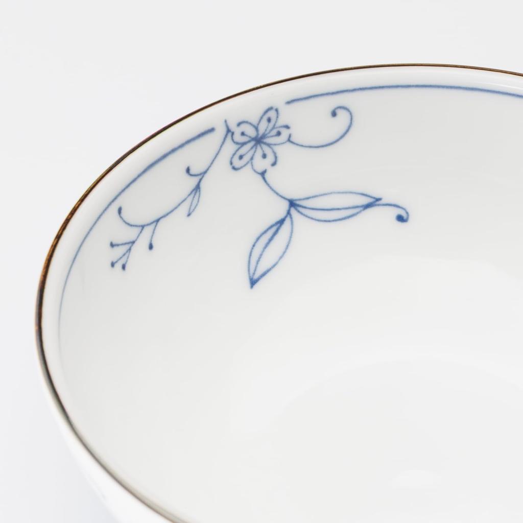 Mino Ware Dinnerware Set of Small 12cm Microwave and Dishwasher Made in Product Number 564617 "Line Arabesque" 5, Bowls, Plates, Approx. Diameter,