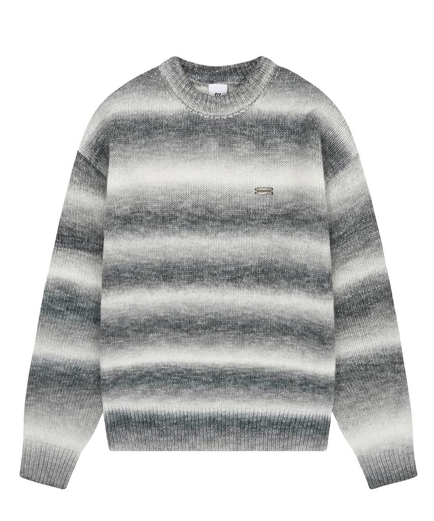 Opeunyadeu(Owai) Hairy Gradient Striped Knit - Black