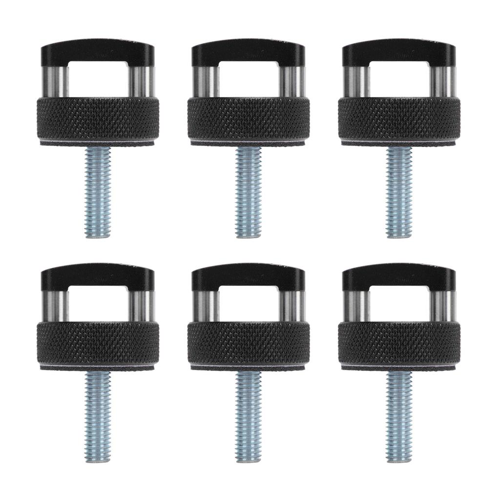 6PCS Hard Top Quick Removal Fastener Thumb Screw with D Rings Billet Aluminum for JK JLU JT
