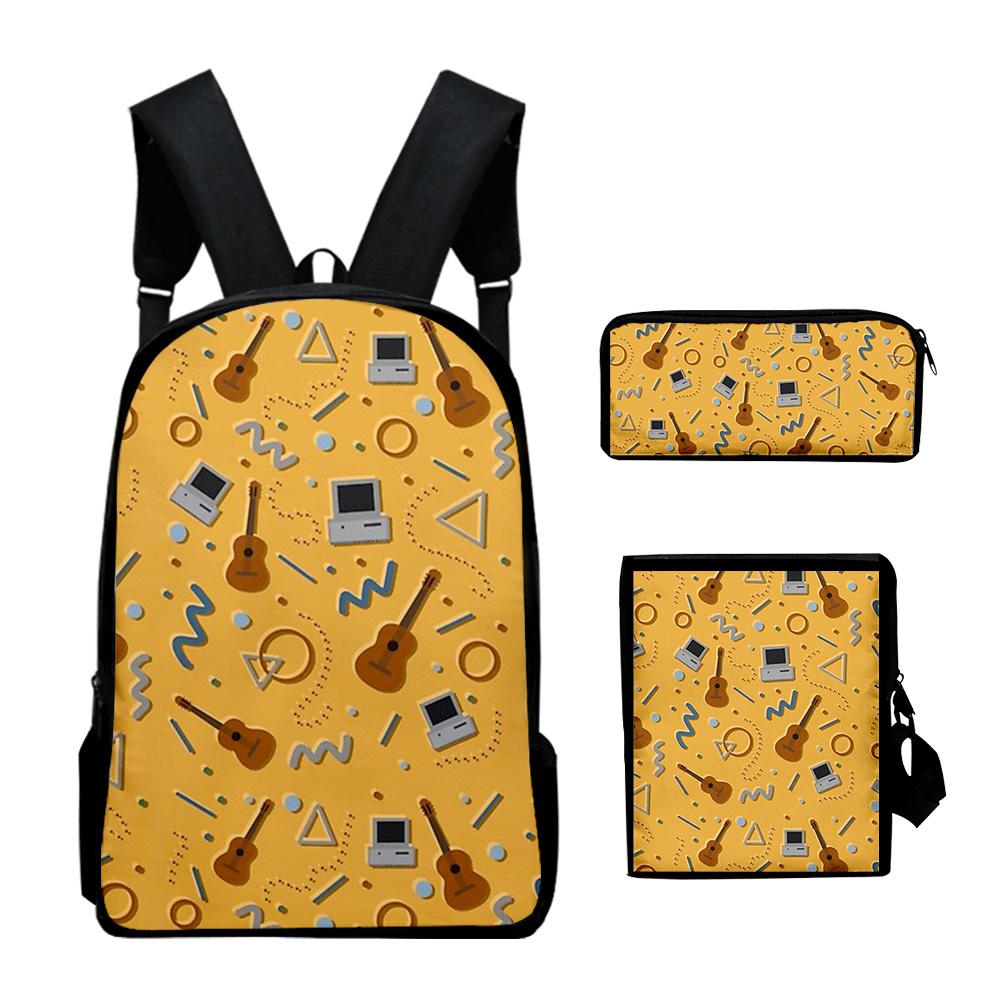 Classic Novelty Peculiar Dreamteam 3D Print 3pcs/Set Pupil School Bags Laptop Daypack Backpack Inclined Shoulder Bag Pencil Case