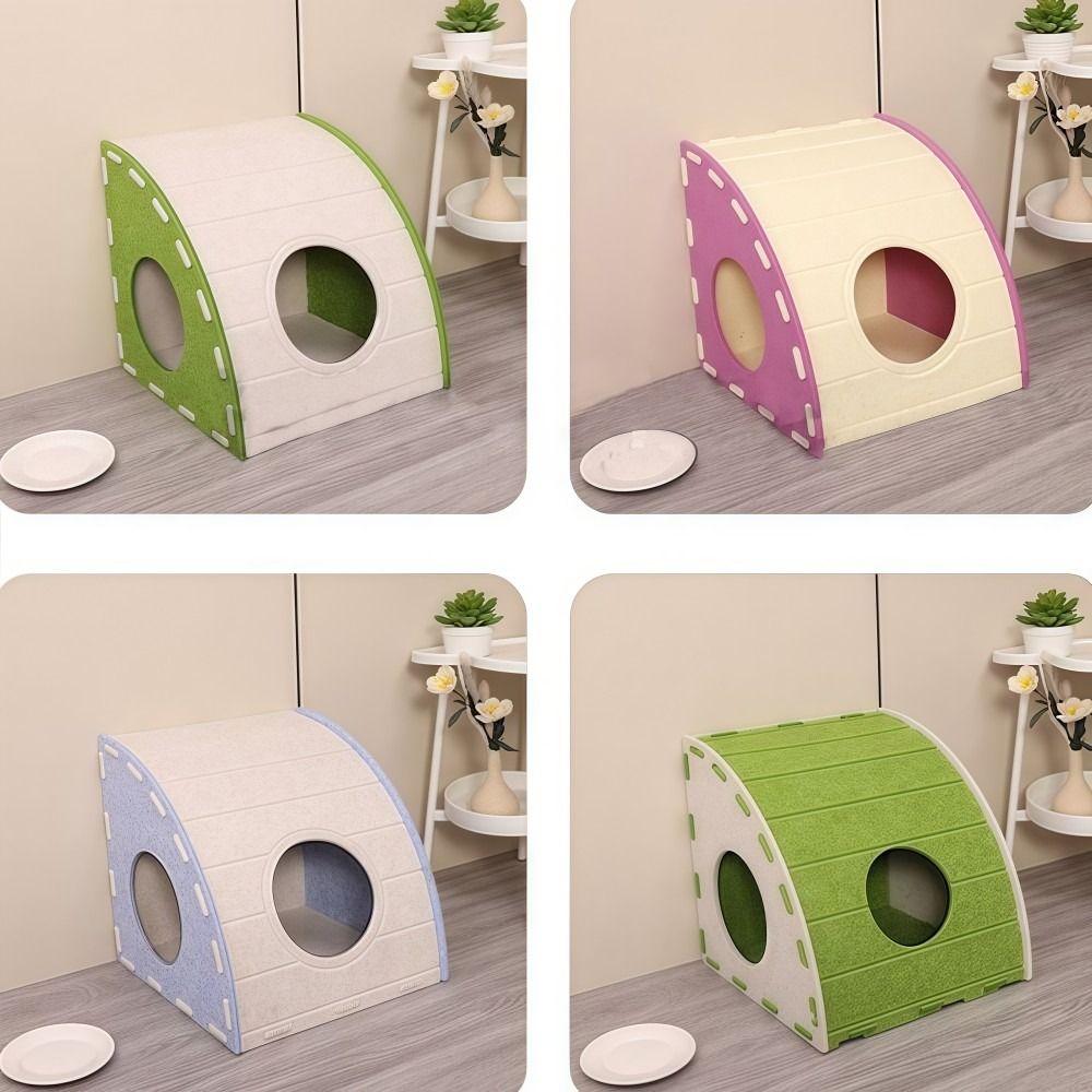 Fan-shaped Cat House Stackable Cat Castle Japanese Style Cat Scratching Board  Cat Furniture