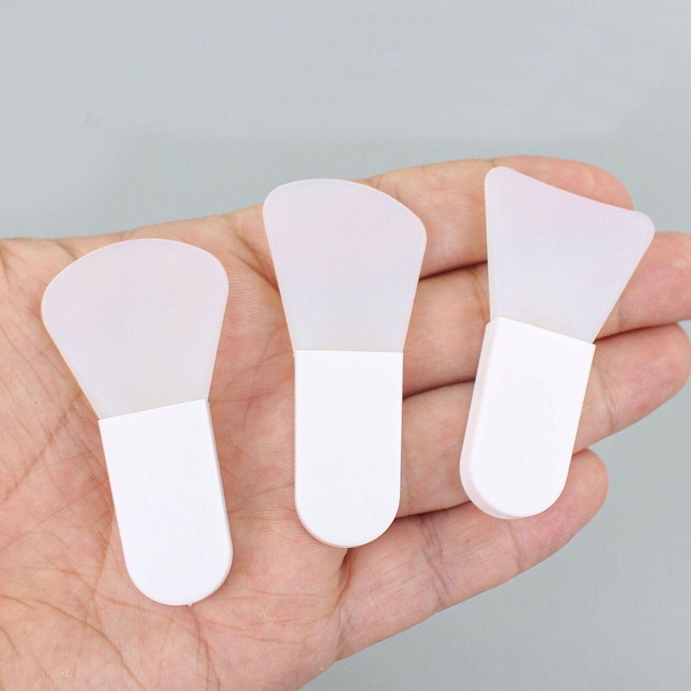 

3 Pcs Portable Facial Mask Brush White Face Cleanse Brushes Mud Mask Applicator Scraper Travel B