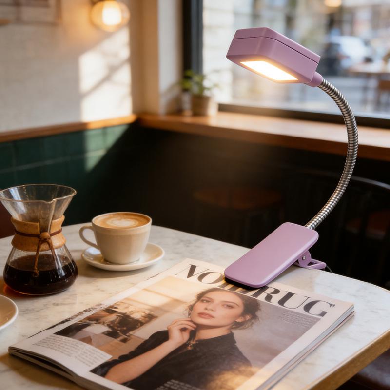 Rechargeable Eye-Friendly Clip-On Reading Light for Students