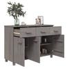 Hamar Sideboard in Light Grey 113 x 40 x 80 cm Solid Pine Wood