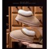 **Autumn Winter Cotton Slippers Women Indoor Home Plush Warm Couple Outdoor Wear Thick Sole Wear-Resistant Fuzzy Slippers Men**