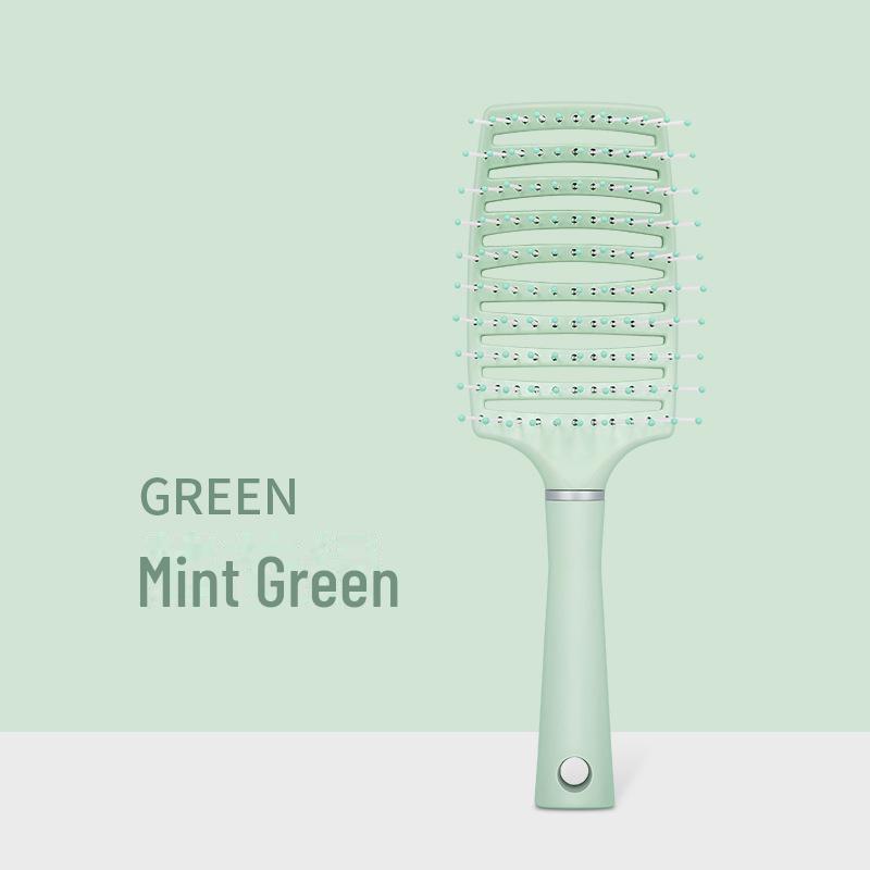 

Расческа Macaron Arc Hollow для создания пушистых волос и массажа кожи головы зелёный