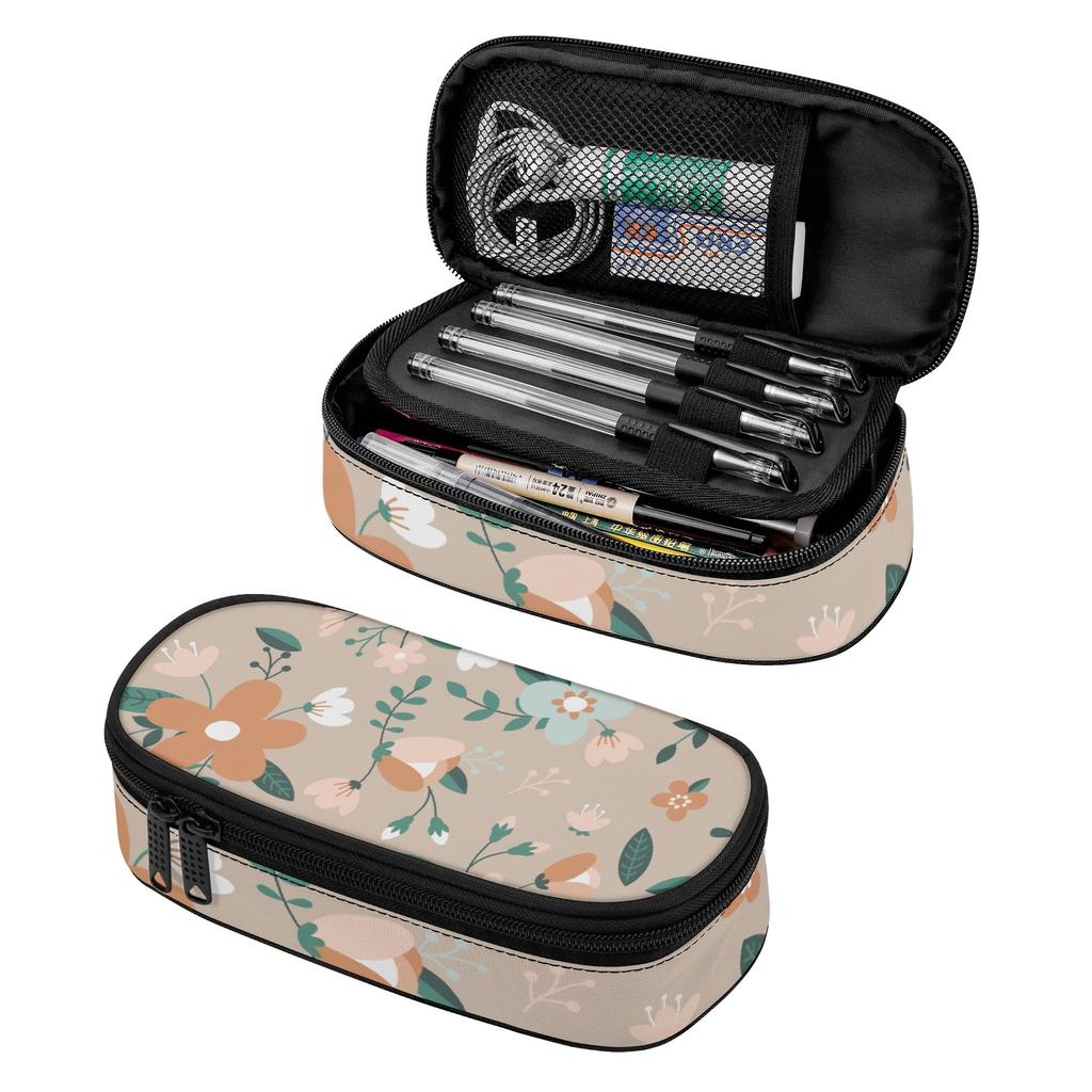 Pencil Case Neat Design 300D Polyester Zipper Closure with Pen Slot Board Mesh Pocket and Large Storage Section for Boys Girls
