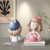 Modern Cute Girl Piggy Bank, Room Decoration Accessories, Home Decor Arts and Crafts Supplies, Statue, Sculpture, Birthday Gift