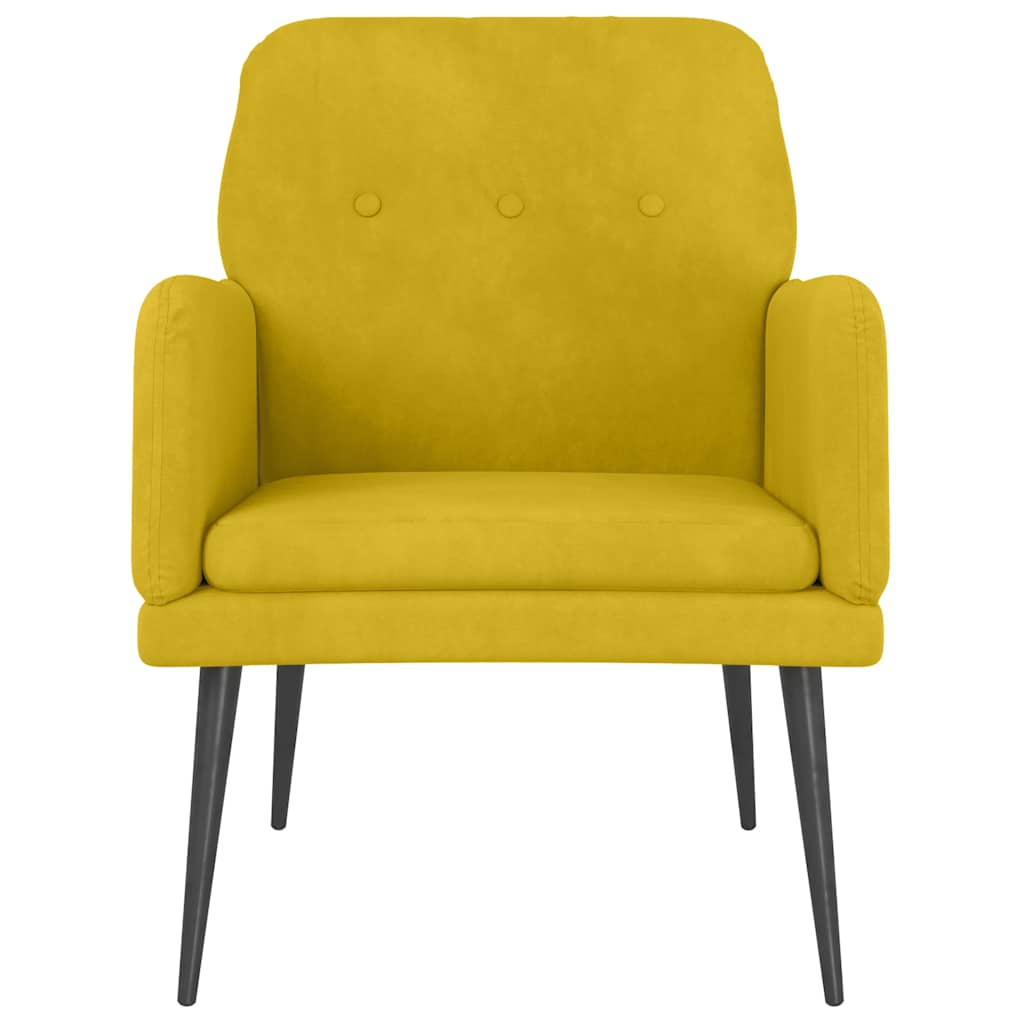 Yellow Armchair 62 x 79 x 79 cm Velvet