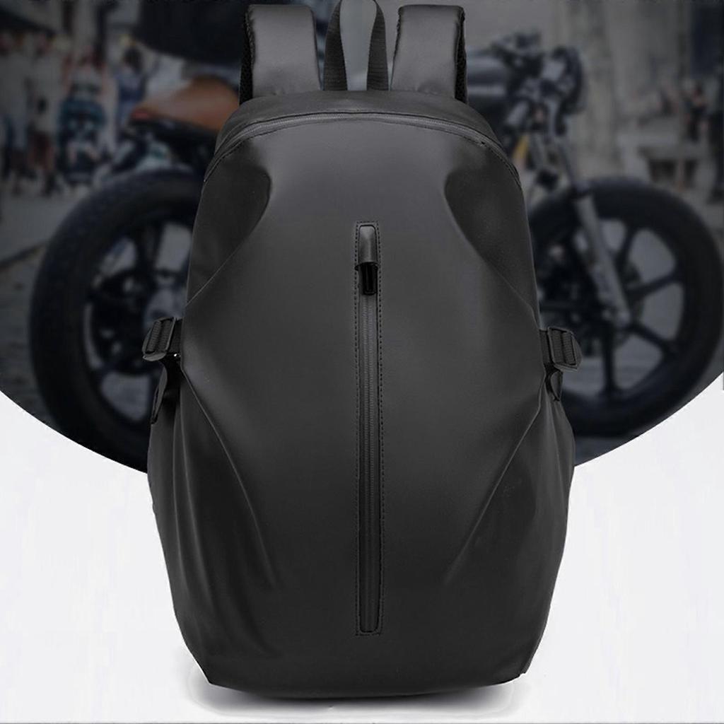Versatile Motorcycle Helmet Backpack Laptop Travel Bag Dual-Shoulder Waterproof Leisure Backpack for Commuting Durable Black