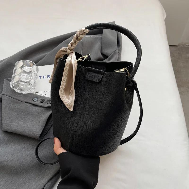 New Summer Versatile Small Person One Shoulder Crossbody Bucket Portable Bag Advanced Sense Premium Durable Quality