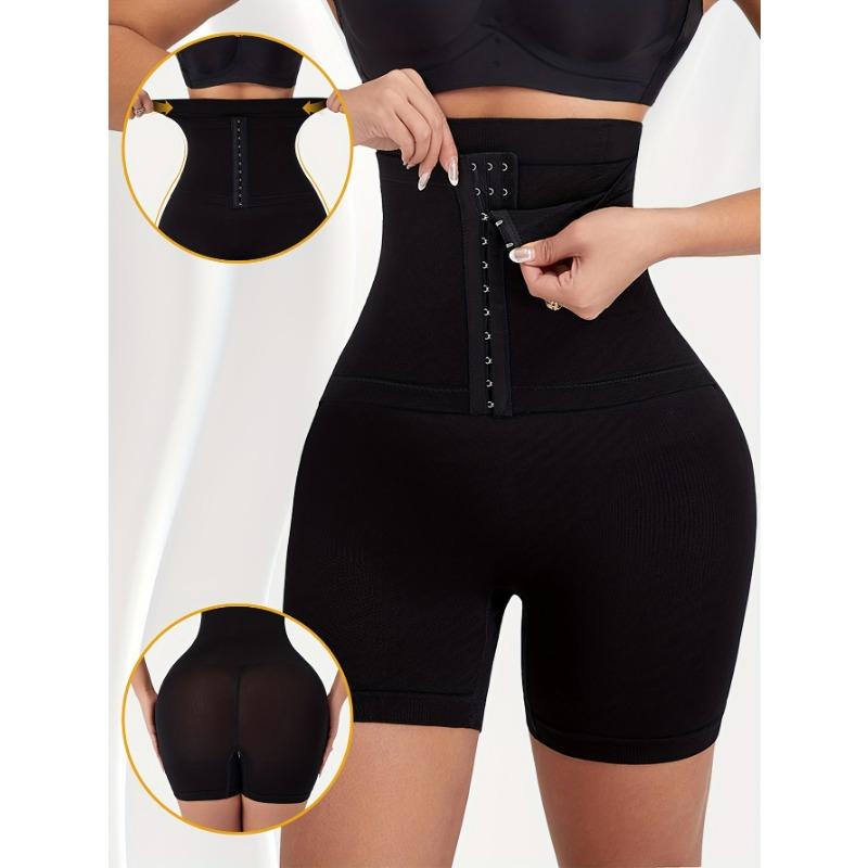 Плотный Высокая талия Плотный Высокая талия Передняя пряжка Живот Бедра и Ягодицы Корректирующий пояс Женское корректирующее белье S чёрный