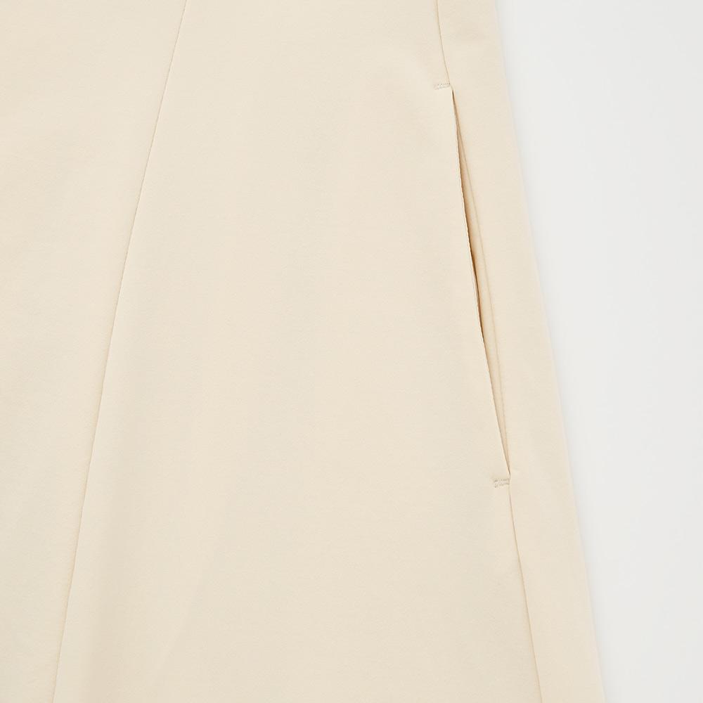 Uniqlo X Theory Kollaboration Unifarben Rundhals Ärmelloses Kleid Damenkleider Hellbeige 447376-30