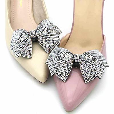 1 Stück Kristall Strass Schleife Schuhclips Hochzeit Brautschuh Schnallen DIY Manuelle Perle High Heels Blume Dekorationen Zubehör