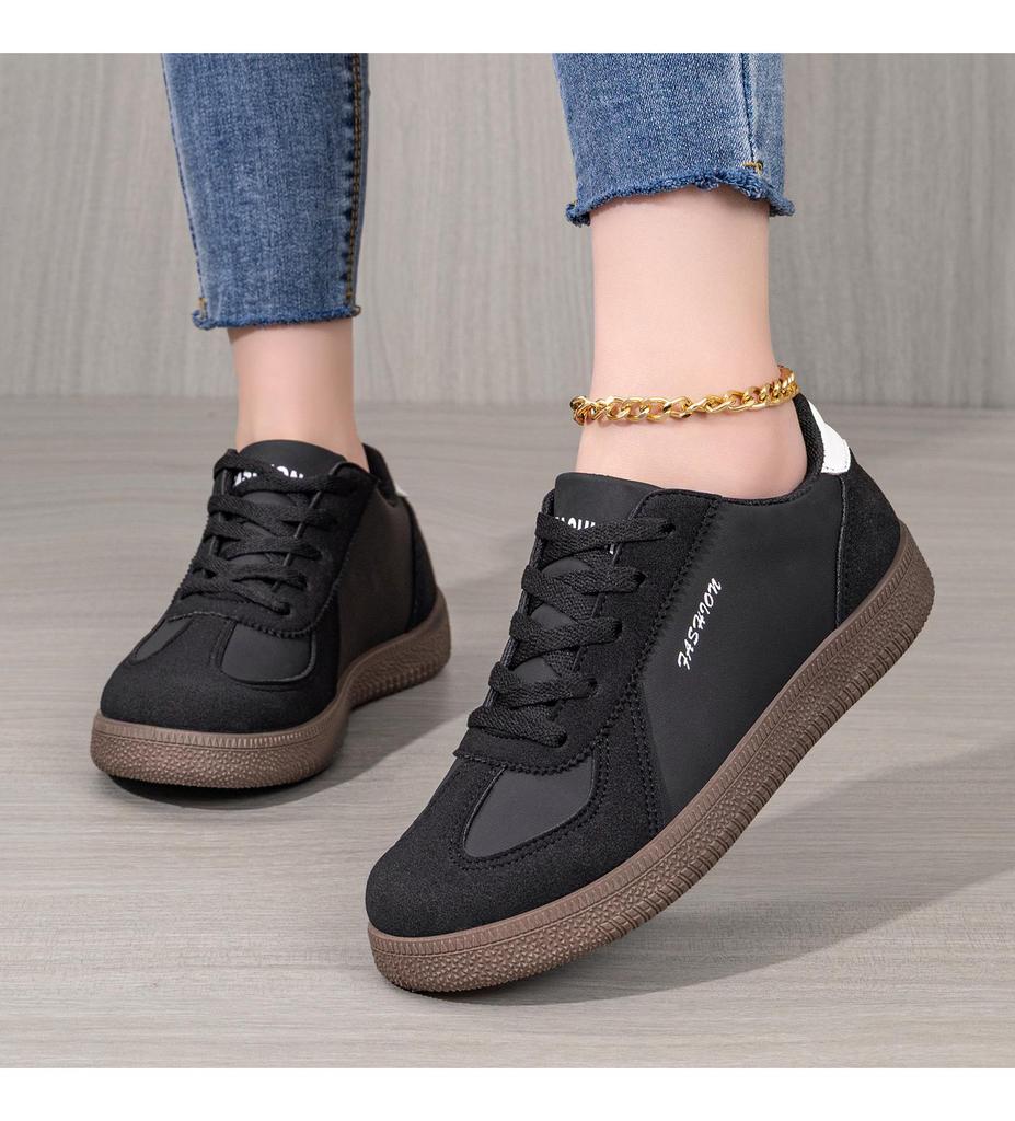 Leichte Frühlings-Freizeit-Damenschuhe in einfarbiger deutscher Stilrichtung, vielseitig, weiß