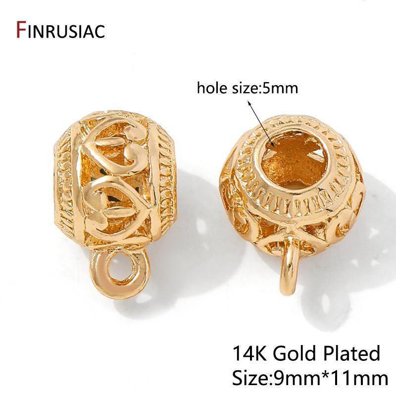 

14K Gold Plated Brass Hollow Ball Spacer Beads,Separator Beads For Bracelet Necklace Making Accessories,DIY Jewelry Materials 3 pieces