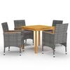 VidaXL 5-Piece Garden Dining Set Table and Patio Dining Chairs Outdoor Dining Furniture Furniture 3067678