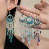 Bohemian Ethnic Style Earrings For Women'S High-End Super Fairy Long Earrings, Water Drop Beaded Fringed Earrings, Ear Jewelry.
