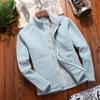 Warm Thick Winter Polar Fleece Jacket Coral Solid Color Sweater Coat