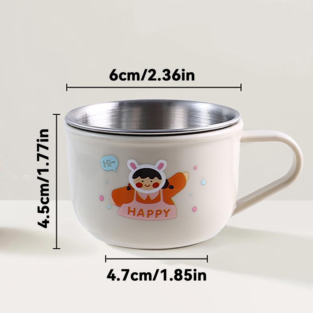 

Mini Cute 304 Stainless Steel Cup With Handle Kids Trainning Drinking Cup Anti Scalding Durable Tea Milk Coffee Mug 200ml
