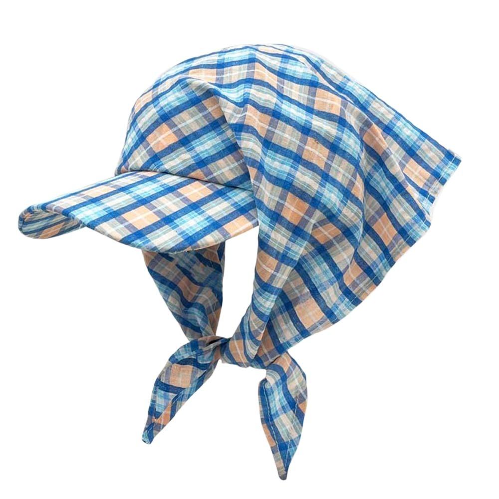 

Клетчатый шарф Кепка с козырьком Дофамин Бандана с завязками Велосипедная треугольная косынка Шляпа Уличная одежда синий