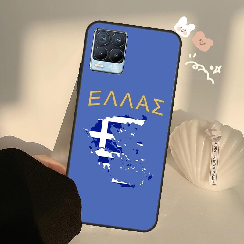 Greek Greece Flag Case For Realme C63 C61 C55 C51 C53 C25 C65 C67 C71 C75 11 12 13 14 15 Pro Plus GT6 GT7 Pro