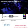 For Tesla Model 3 Y 64Colors RGB Neon LED Center Console Dashboard Wireless Charging Light Ambient Lamp USB Power APP Controller
