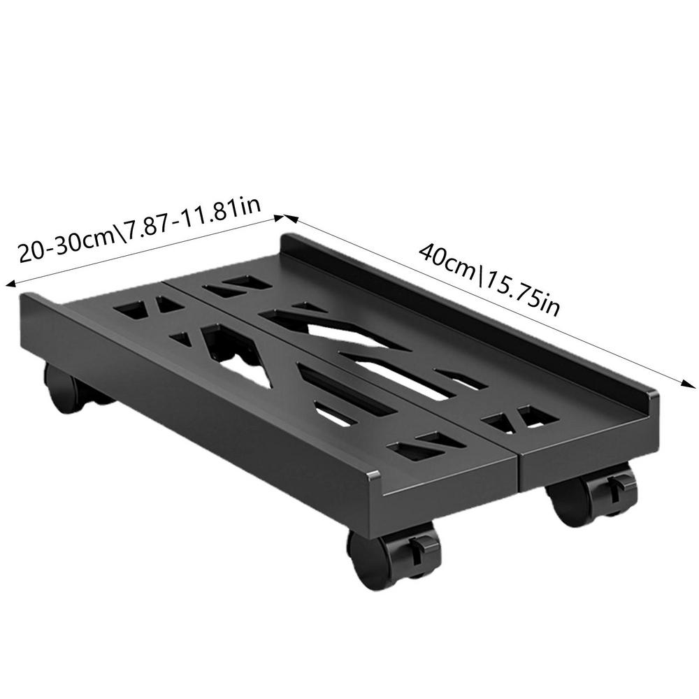 

Регулируемая подставка для мобильного процессора Вентилируемая подставка для компьютера Подставка для ПК с 4 колесиками Подходит для большинства ПК Подставка под стол чёрный