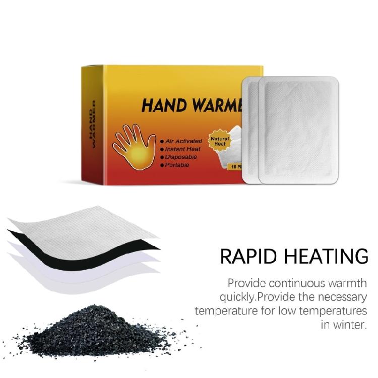 10pcs Air Activated Hand Warmers Providing Continuous Warmth For Various Occasion Including Work School And Leisure