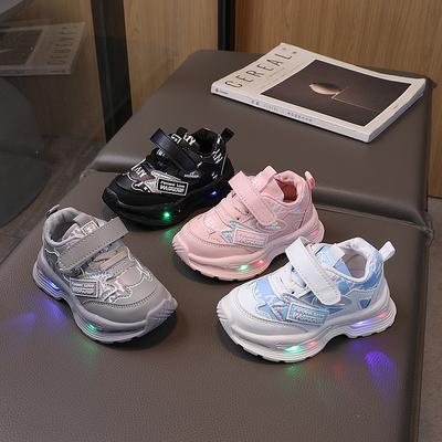 Fashion Girls' Shoes Soft Soled Boys Casual Shoe Anti Slip Kids Shoe Simple Girls Sports Shoes Comfor Child Luminous Shoe