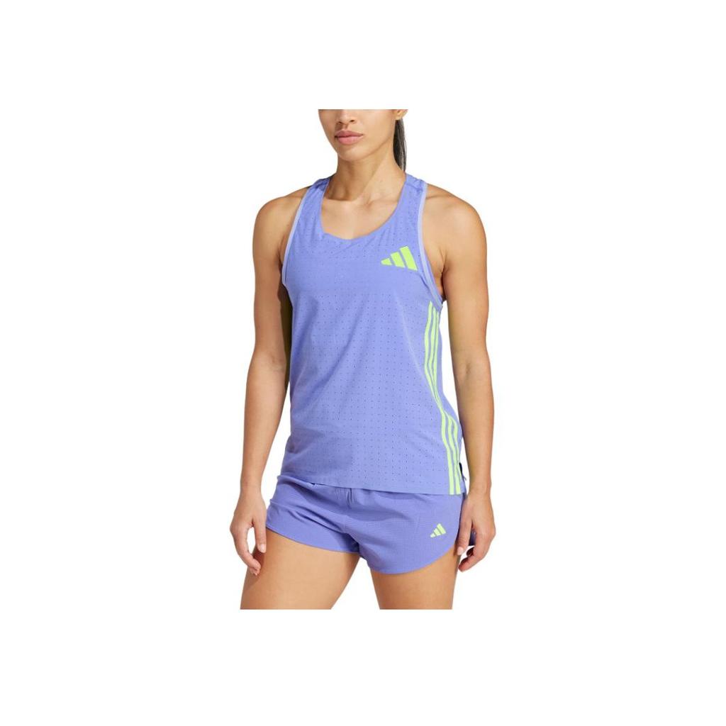 Adidas Adizero Running Tank Top Soft Comfortable Breathable Sports Vest Women tops Blue IT4561