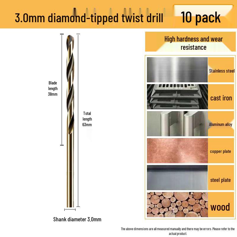 High-Strength Cobalt Stainless Steel Twist Drill Bit with Straight Shank