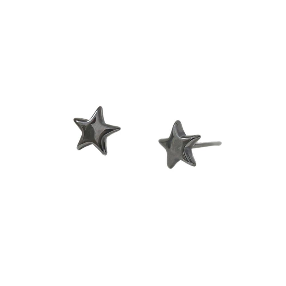 Bioceramic Mini Star Stud Earrings For Women Jewelry Allergy Prevention Piercing Ear Hole Accessory