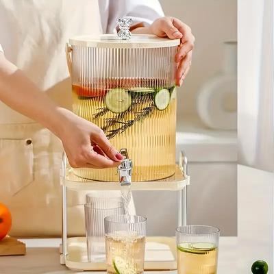 5L/3.5L Cold Water Kettle with Faucet Large Capacity Beer Beverage Dispenser Easy Clean Juice Container for Summer Party Kitchen