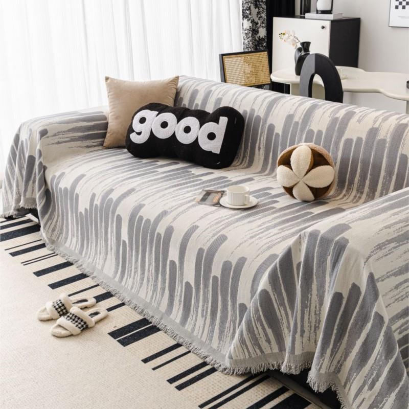 Modern Throw Color Block Camping Picnic Blanket Cover INS Nordic Sofa Cover Mat Throw Blankets for Living Room Couple Position