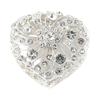 Elegant European Styles Heart Shaped Jewelry Box With Diamonds And Pearls Accent For Rings Earrings Necklaces