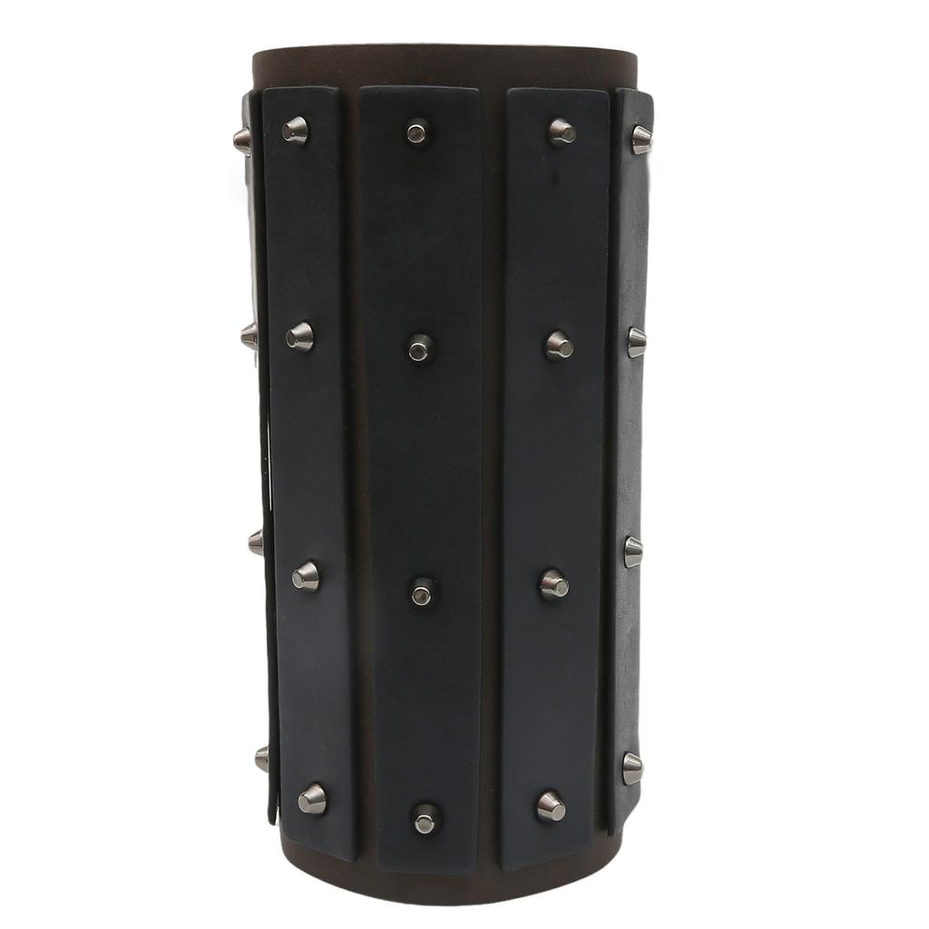 Medieval Gauntlet Steampunks Arm Guard Cosplay Knight PU Leather Arm Bracers Role Play Armband Stage Arm Protectors