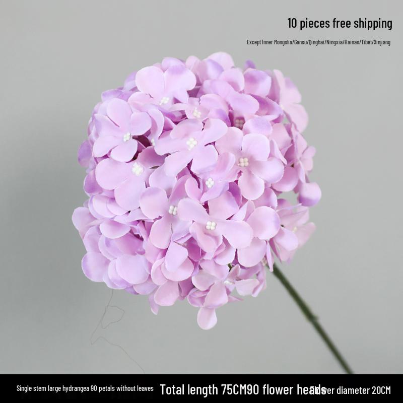 Purple Floral Wedding Arrangement - Silk Hydrangea, Rose, Bamboo Leaves & Grass for Flower Arches