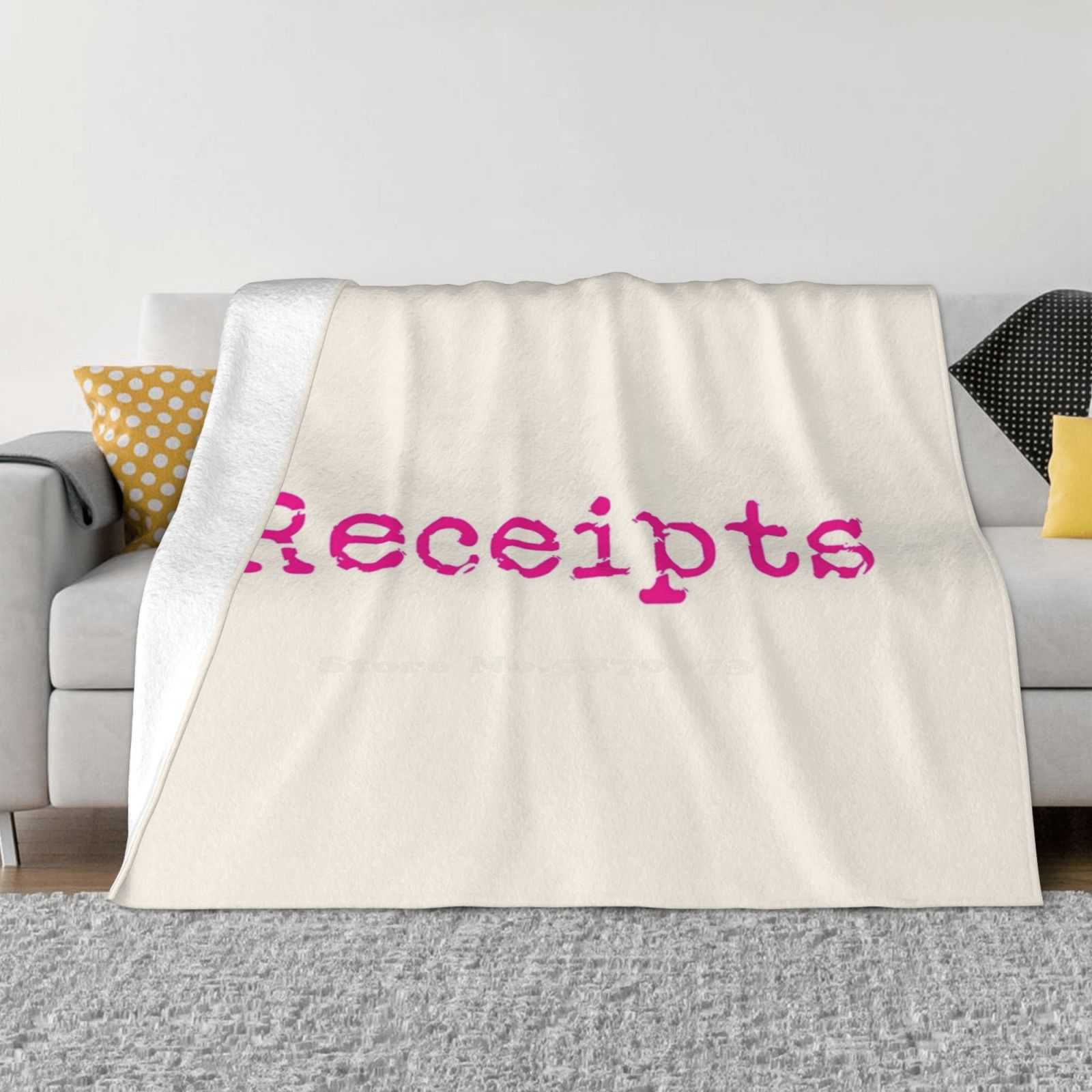 Receipts New Selling Custom Print Flannel Soft Blanket For Petty Cash Buyer Purchaser Receipts For Cash Self Assessment Tax 30x40in