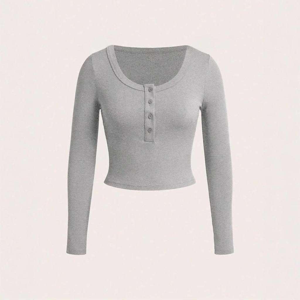 Dámská móda Ležérní jaro podzimní jednobarevné halenky a košile s dlouhým rukávem a výstřihem