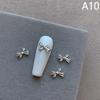 10 Stück Nail Art Charm Glänzende Nageldekoration Glitzer Nagel Maniküre Zubehör Bowknot Schmetterling Nail Art Dekorationen Teile