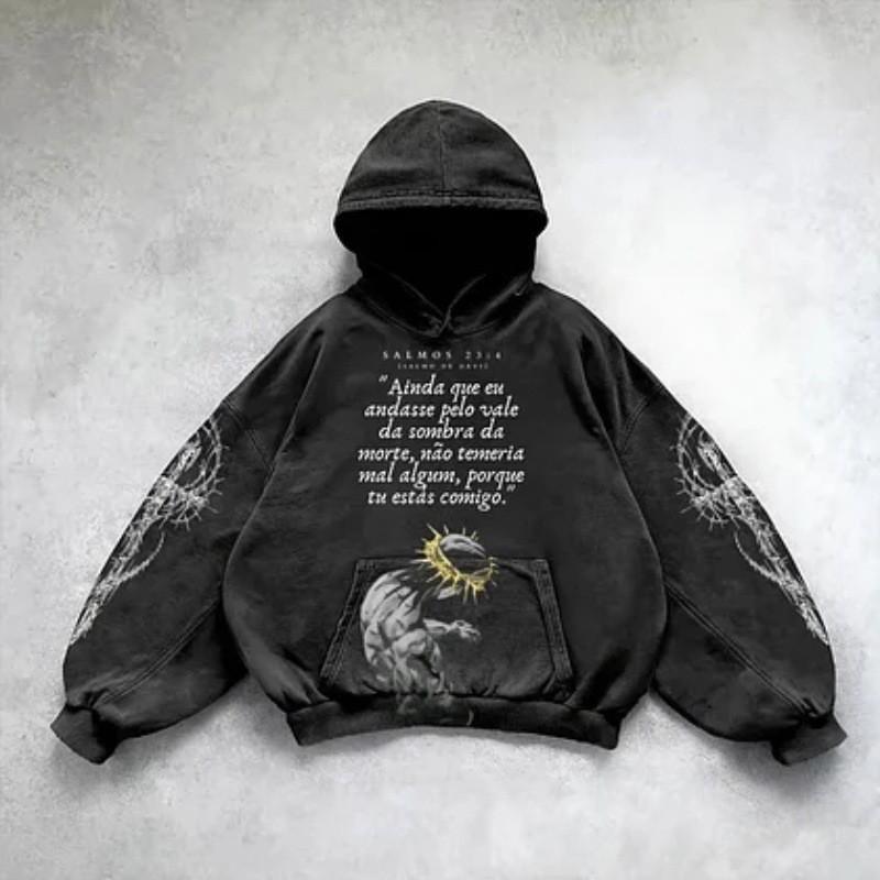 Y2K Retro Punk Solid Color 3D Printed Hoodie Streetwear Unisex Oversized Zip-Up Sweatshirt Teens